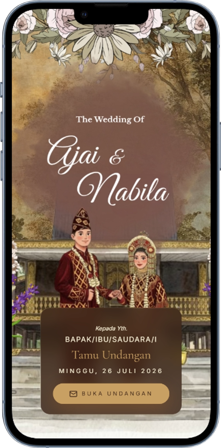 Cover undangan Fajar & Nabila