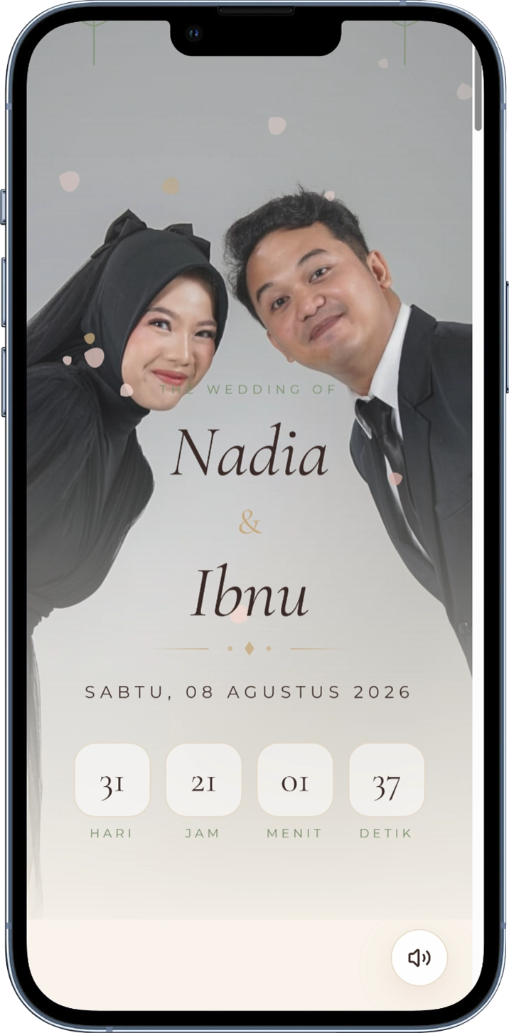Cover undangan Nadia & Ibnu