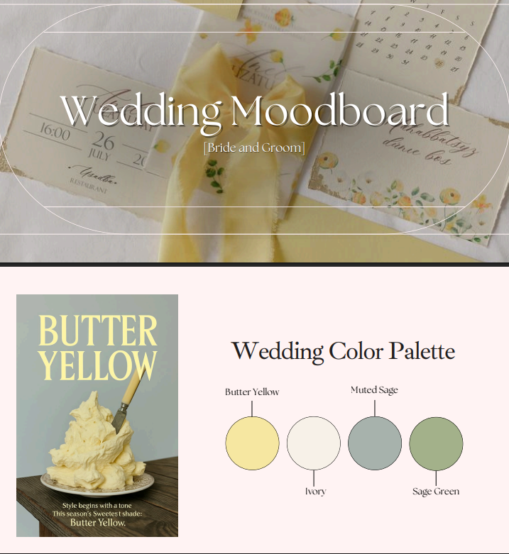 Moodboard Cahaya Pagi — palet Soft Butter Yellow