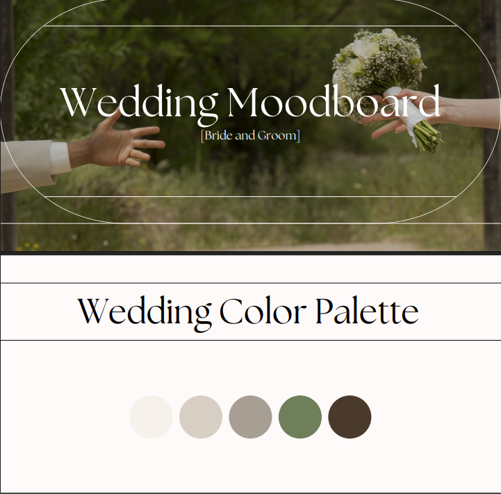 Moodboard Akar Keheningan — Ivory · Olive