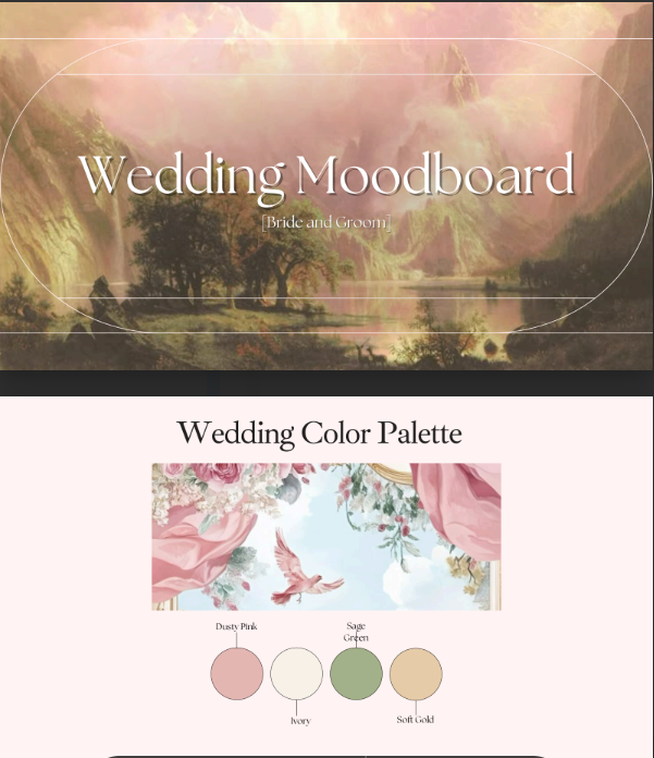 Moodboard Awan Asmara — palet Soft Pink